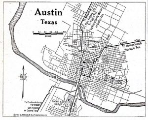 A map of Austin Texas
